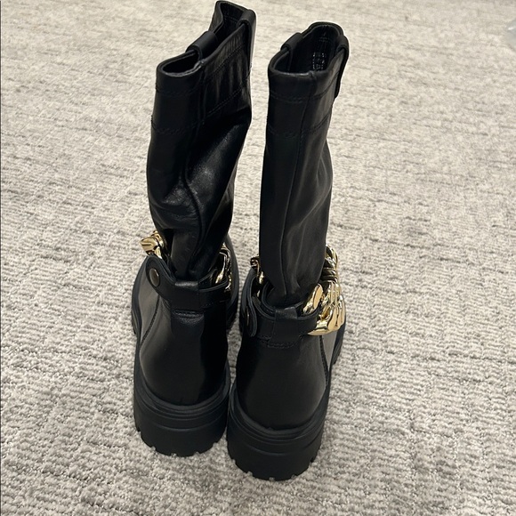 Steve Madden Womens Devotion Leather Slip On Mid-Calf Boots 7.5 - Picture 4 of 6